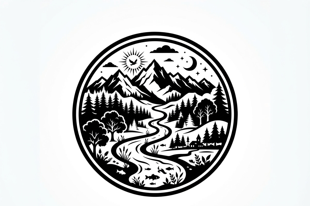 60 Eco Globe Landscape Silhouette, a Technology Illustration by Amazin_art (Photo 3 of 25)