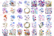 Dreamy Wildflowers Clipart, an Illustration by Markicha Art (Thumbnail 6 of 6)