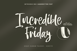 Incredible Friday - Handwritten Text