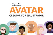 Vector Avatar Creator (Illustrator), an Illustration by Medialoot (Thumbnail 1 of 6)