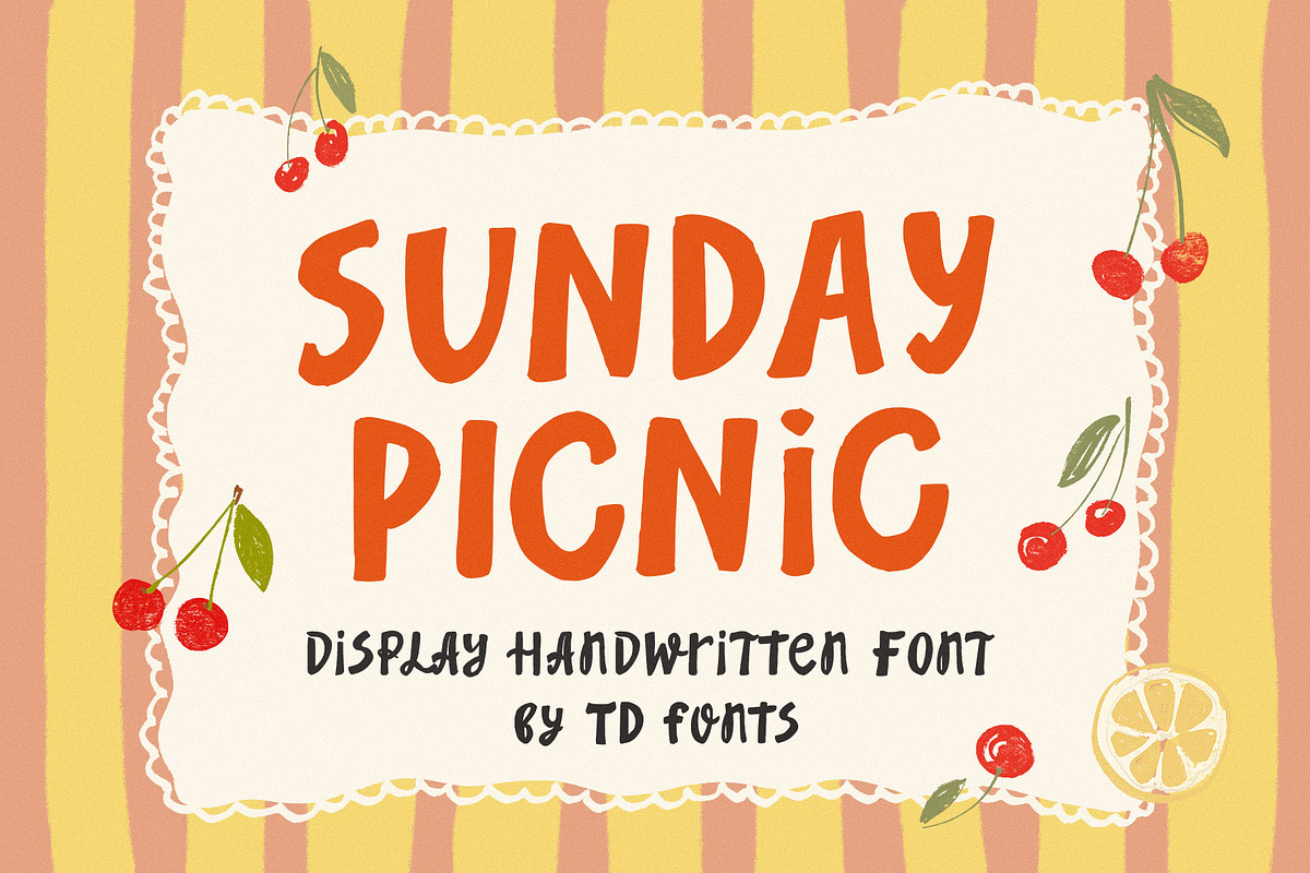 Sunday Picnic Bold Handwritten Font, a Handwritten Font by TD fonts (Photo 1 of 8)