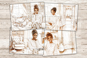 Neutral Autumn Junk Journal Kit, a Person Illustration by GlamArtZhanna (Thumbnail 4 of 10)