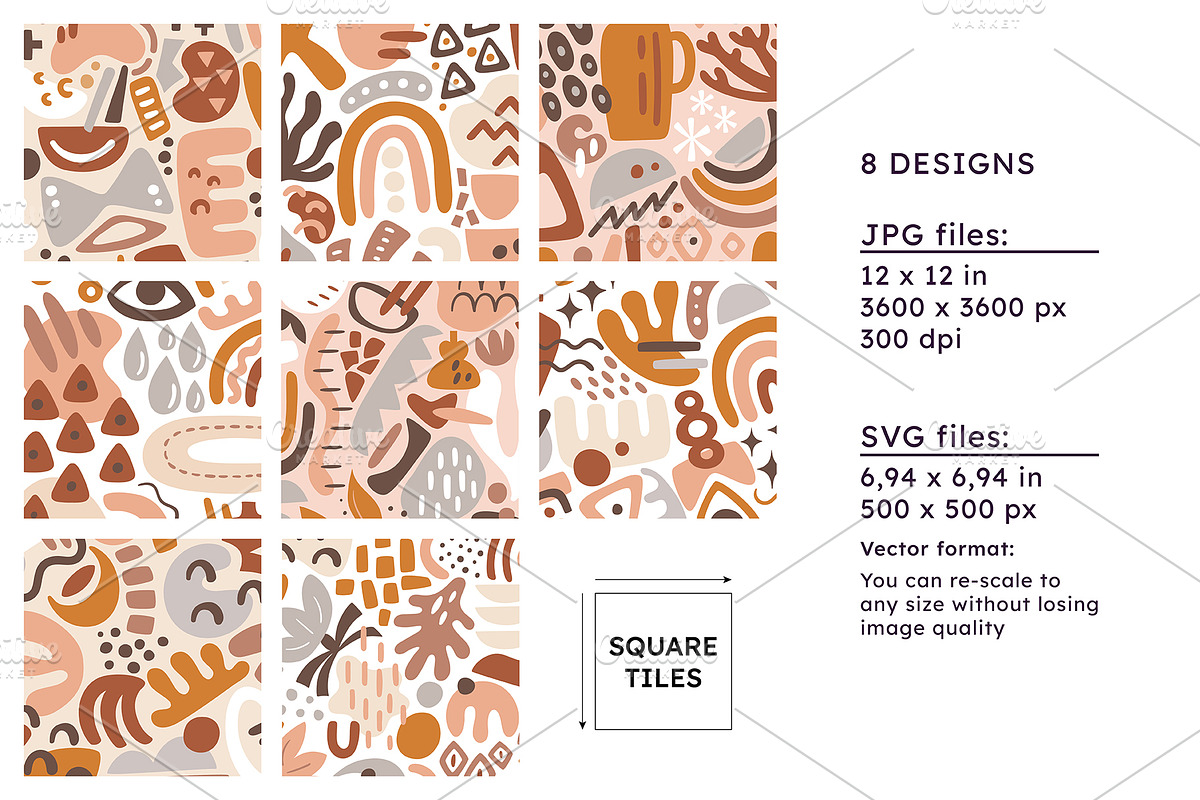 Abstract Boho Seamless Patterns, a Pattern Graphic by insemar (Photo 2 of 4)
