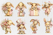 Whimsical 4th Of July Bunny Clipart, a Seasonal Illustration by Rose Art (Thumbnail 2 of 6)