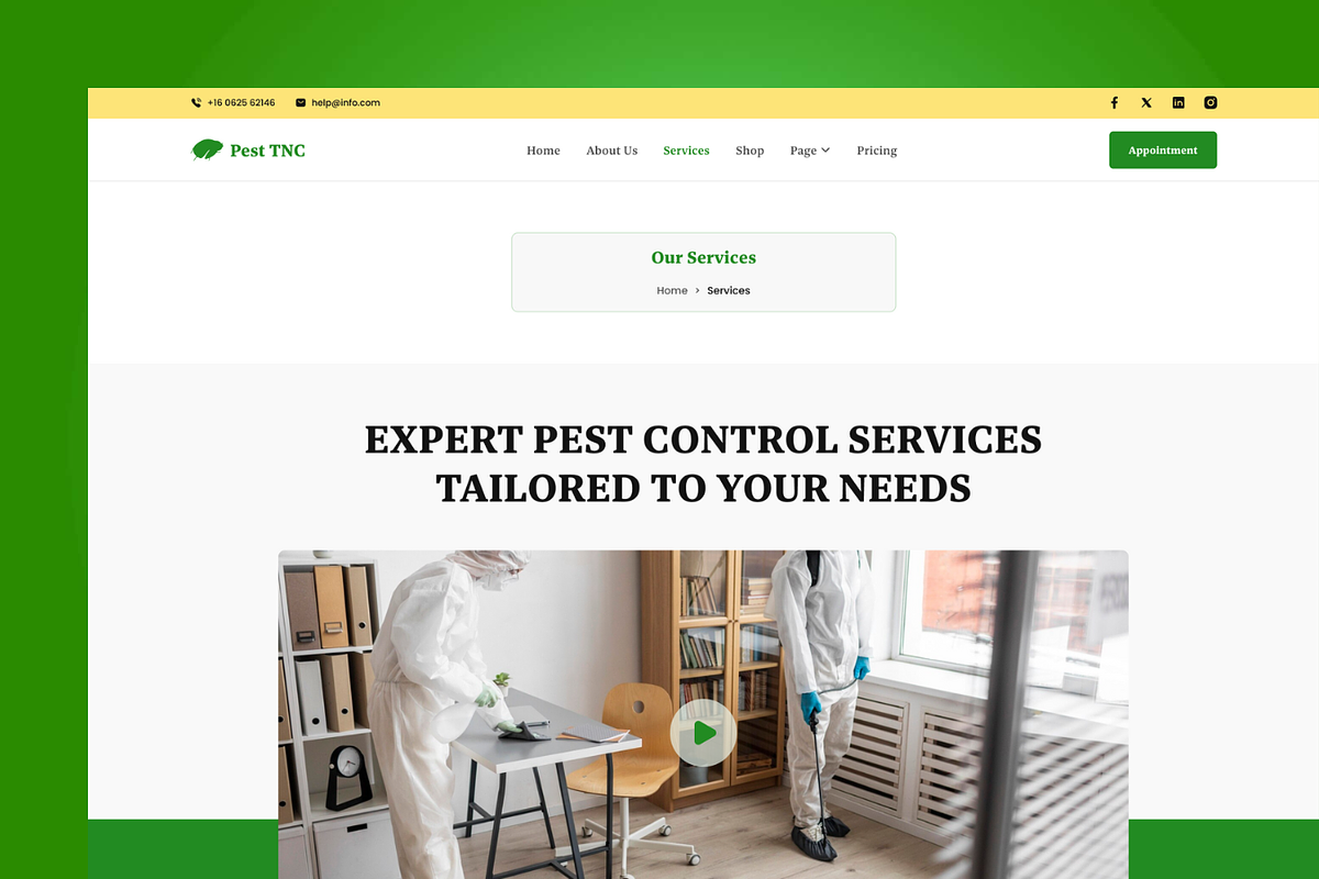 Pest TNC - Premium Pest Service Site, a HTML Template by TNCFlow (Photo 3 of 5)