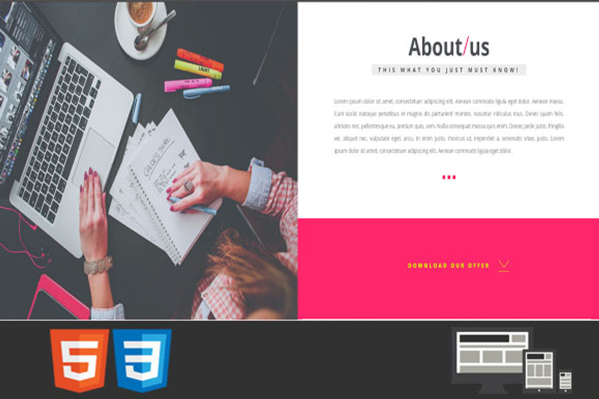 Neon - One Page HTML Template, a Landing Page Template by earthquake (Photo 5 of 6)