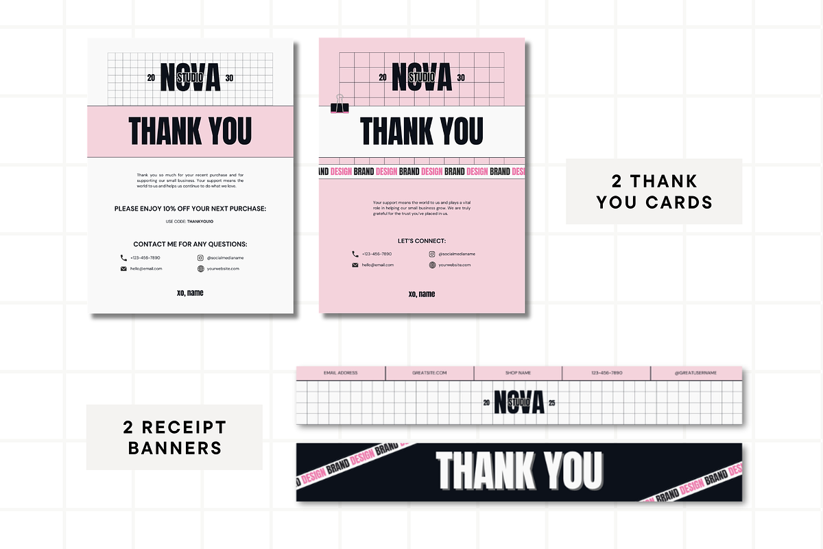 Modern Pink Etsy Shop Kit Template, a Branding & Logo Template by Anna Design Studio (Photo 5 of 8)