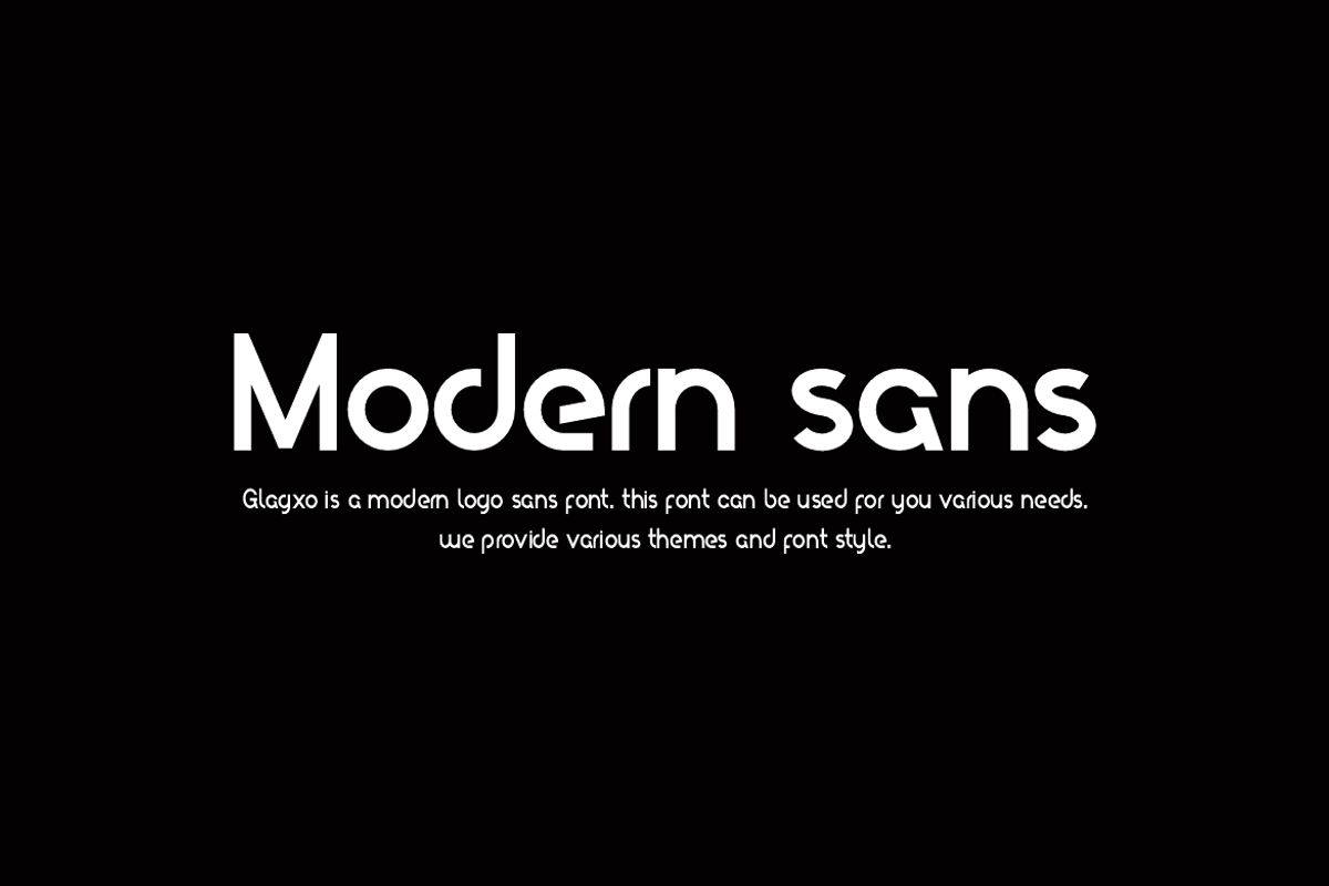 Glagxo - Modern Sans Logo Font, a Sans Serif Font by Iqsiart Studio (Photo 3 of 7)