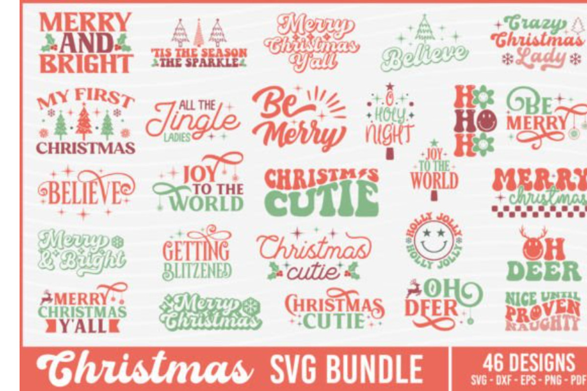 Mega Christmas SVG Bundle 46 Designs, an Object Graphic by BeeCraftR (Photo 1 of 20)