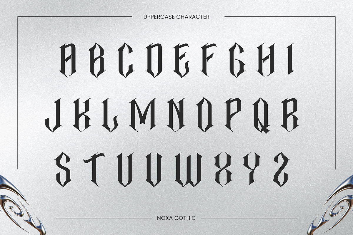 Noxa Gothic - Branding Logo Font, a Blackletter Font by Nirmana Visual (Photo 4 of 10)