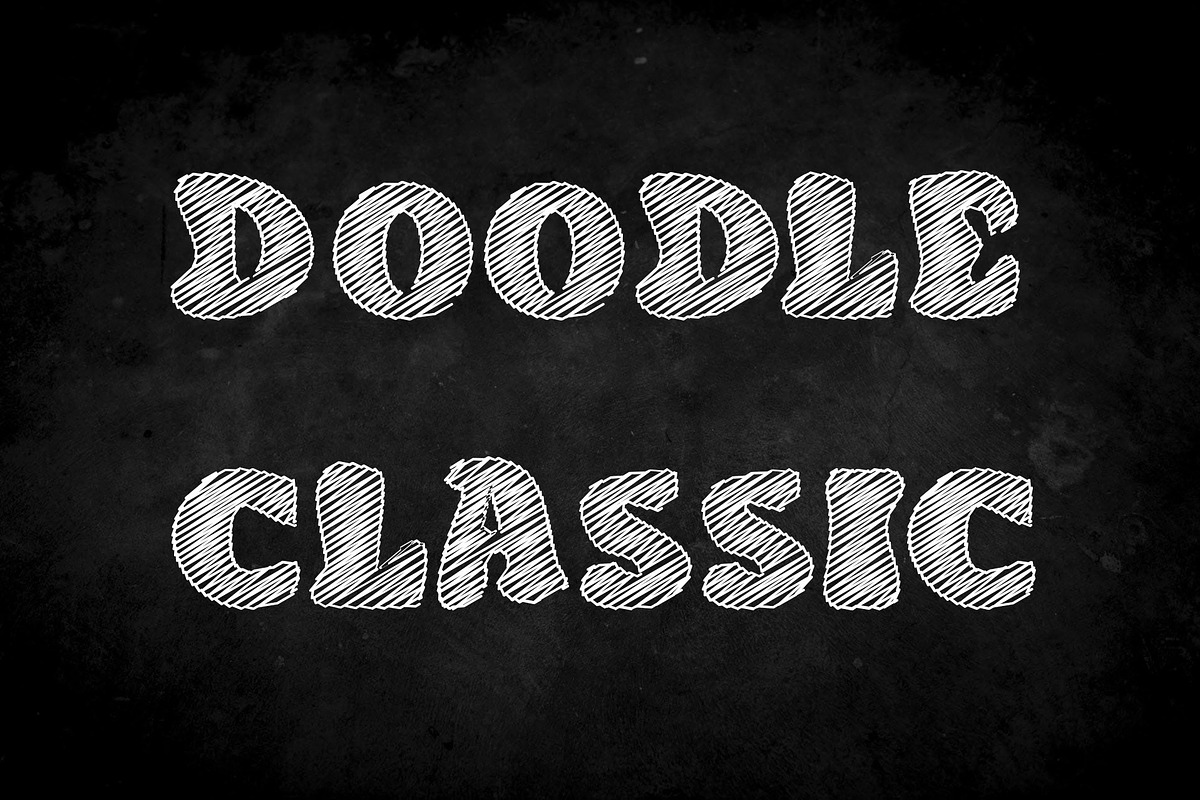 Doodle Classic - Sketch Font preview 8