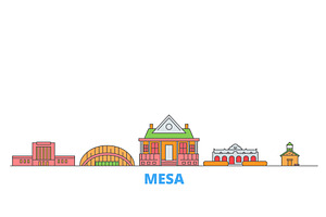 United States, Mesa Line Cityscape