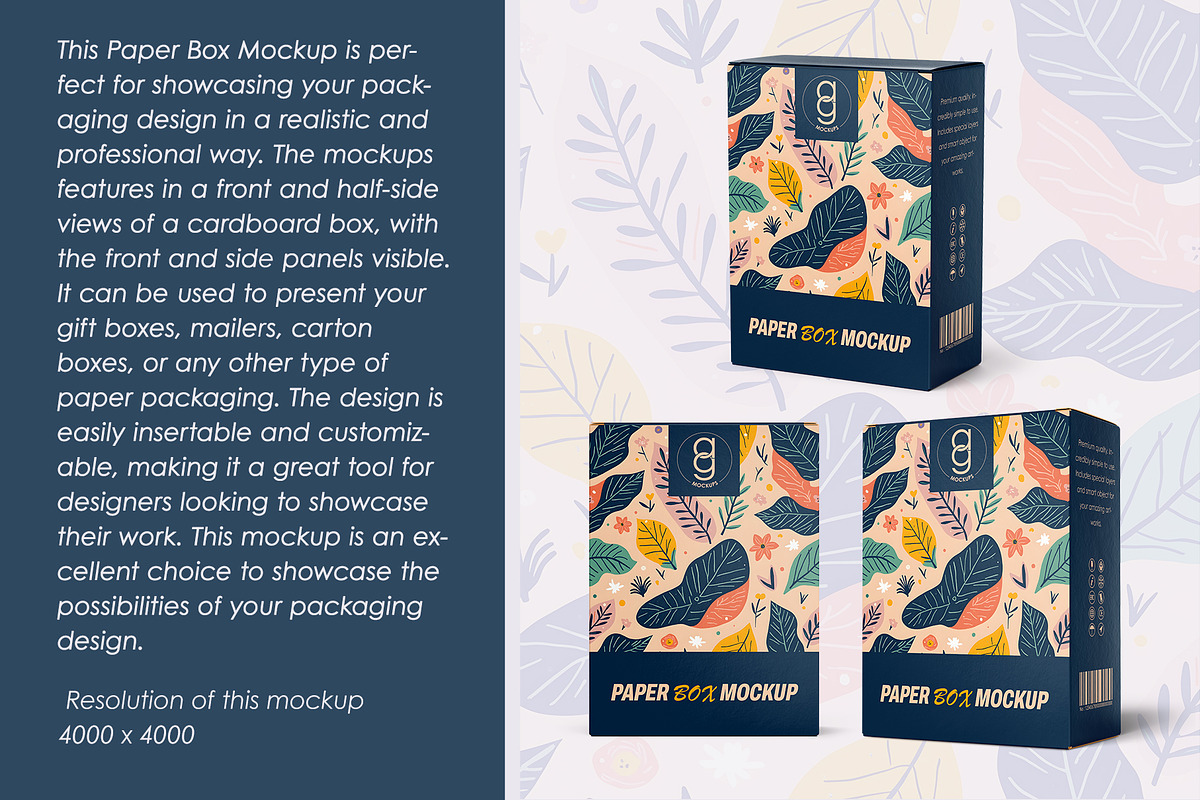 Paper Box Mockup, a Packaging Mockup by AG Mockups (Photo 2 of 3)