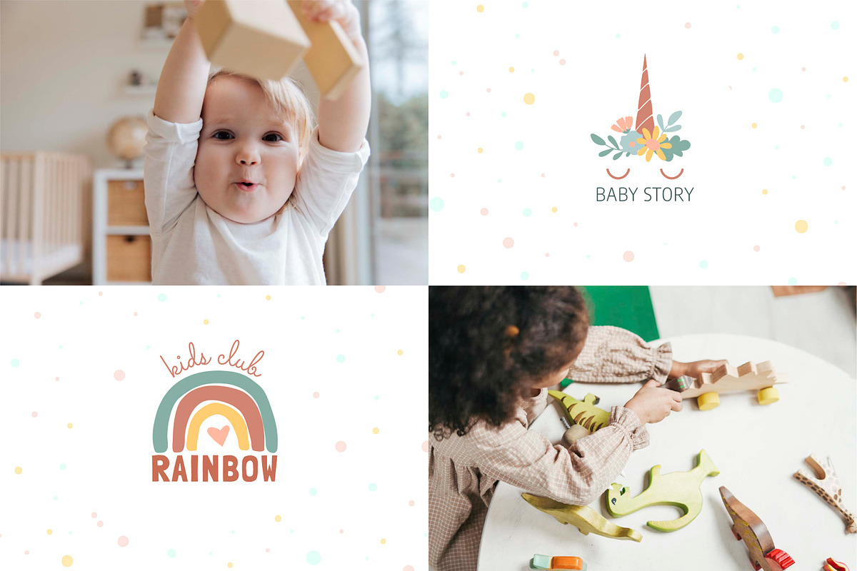 Kids Logo Templates, a Branding & Logo Template by Katya_lu (Photo 2 of 9)