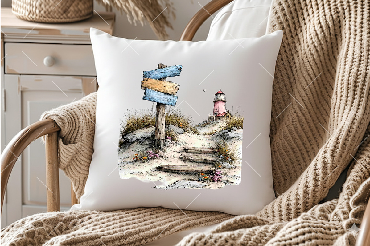 Whimsical Beach Signpost Clipart, an Illustration by OK Design (Photo 5 of 6)