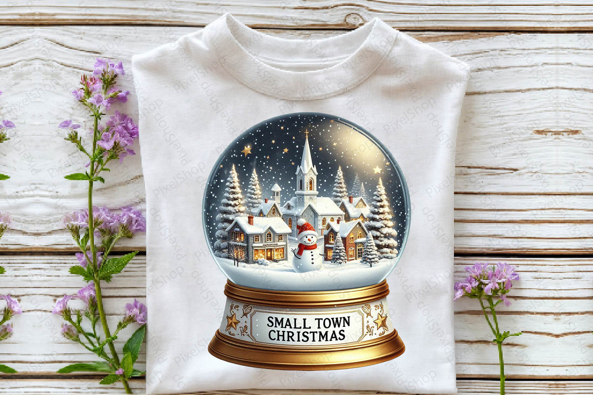 Small Town Christmas Globe PNG, an Illustration by DreamPrint404 (Photo 7 of 7)