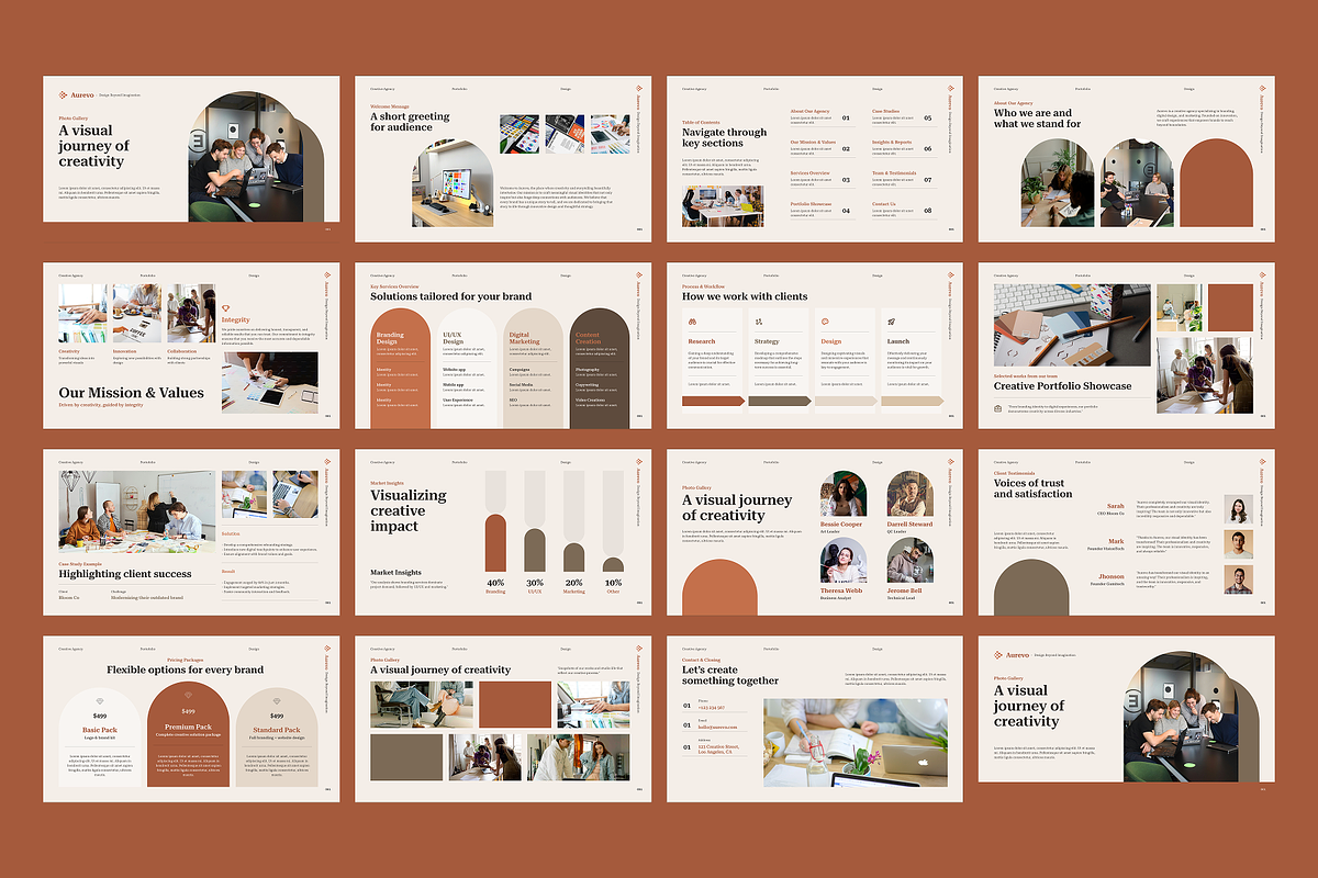 Aurevo - Creative Agency PowerPoint preview 2