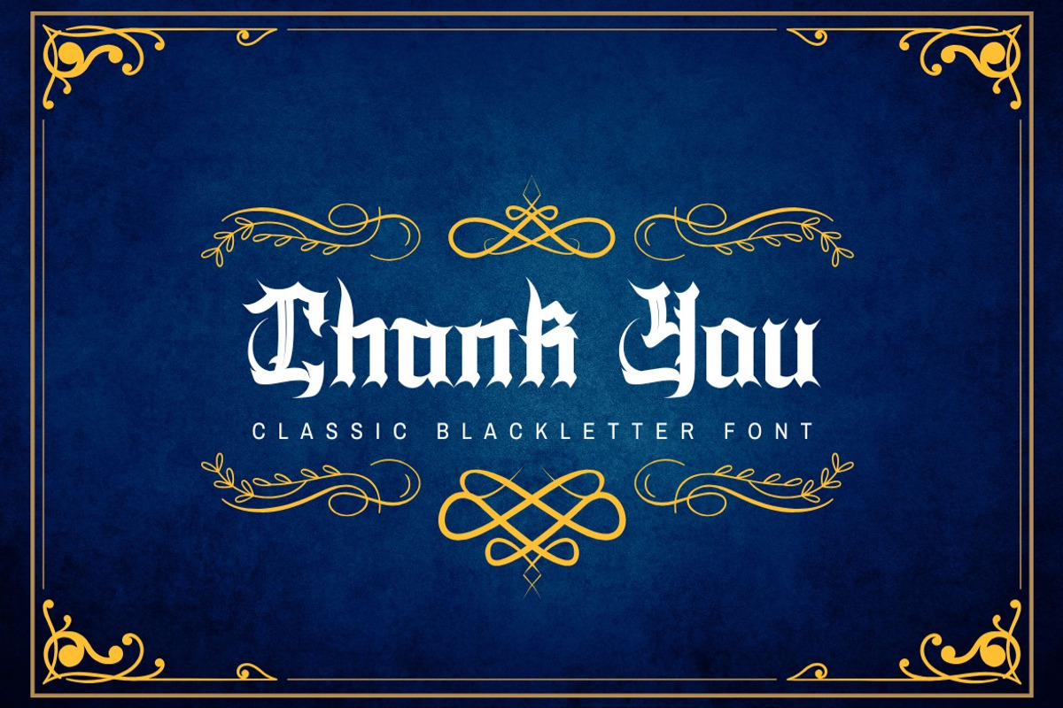 Tattos Wishe - Classic Blackletter, a Blackletter Font by Dhabee (Photo 6 of 18)