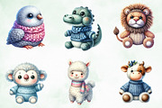Knitted Plush Baby Animals Clipart, an Illustration by Creative Art (Thumbnail 6 of 6)