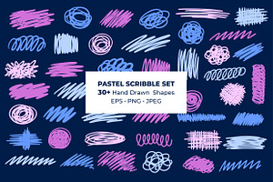 Pastel Scribble Marker Textures, a Shape Add-On by Olena Halahan