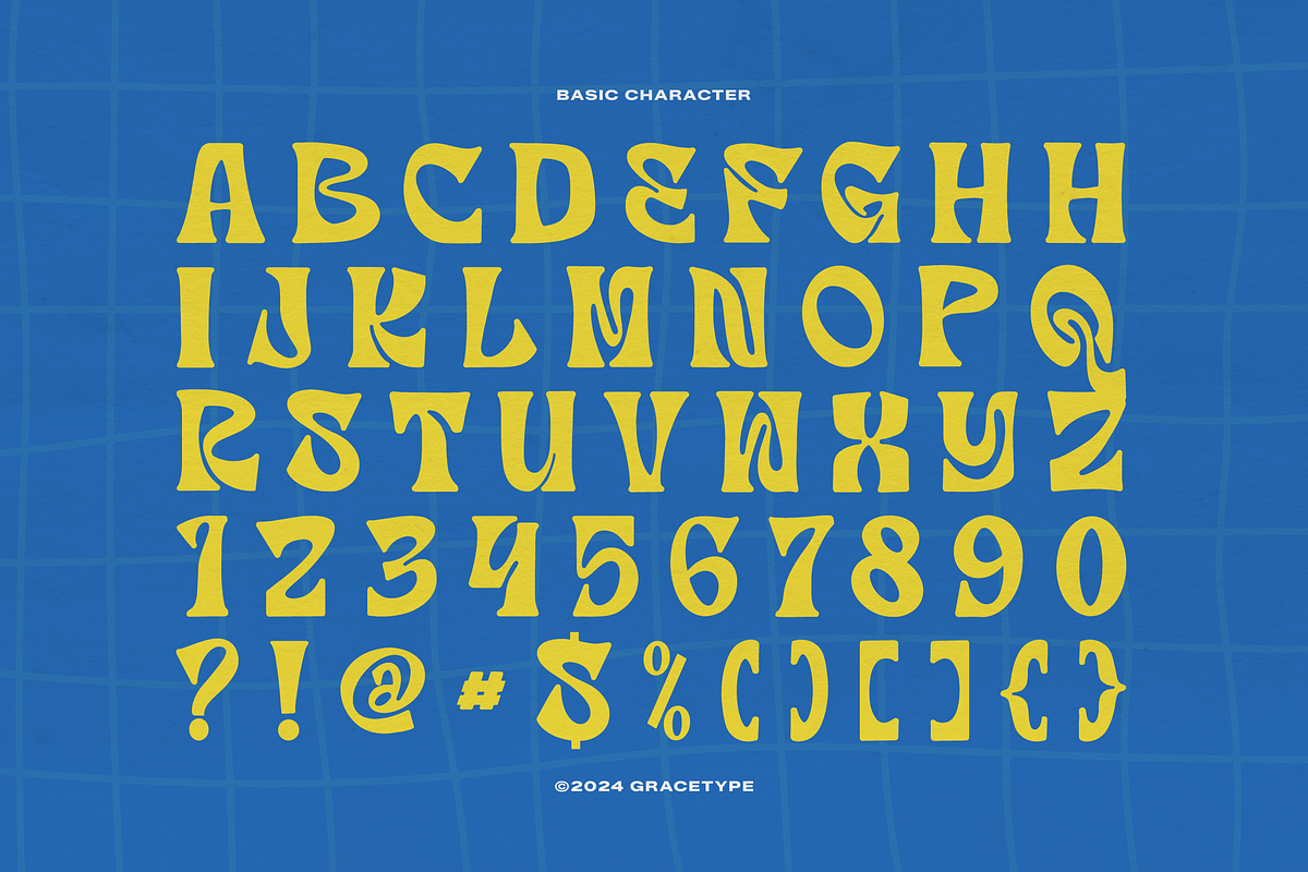 Chonka Muchas | Hand Drawn Groovy, a Handwritten Font by gracetype_studio (Photo 10 of 12)