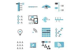 Modern Social Media Timeline Icons