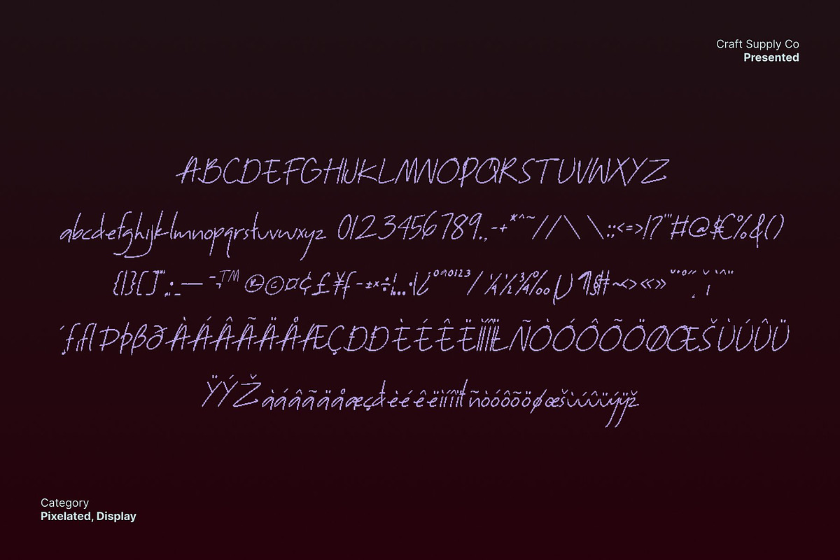 CS Bamille Pixel, a Handwritten Font by Craft Supply Co. (Photo 8 of 8)