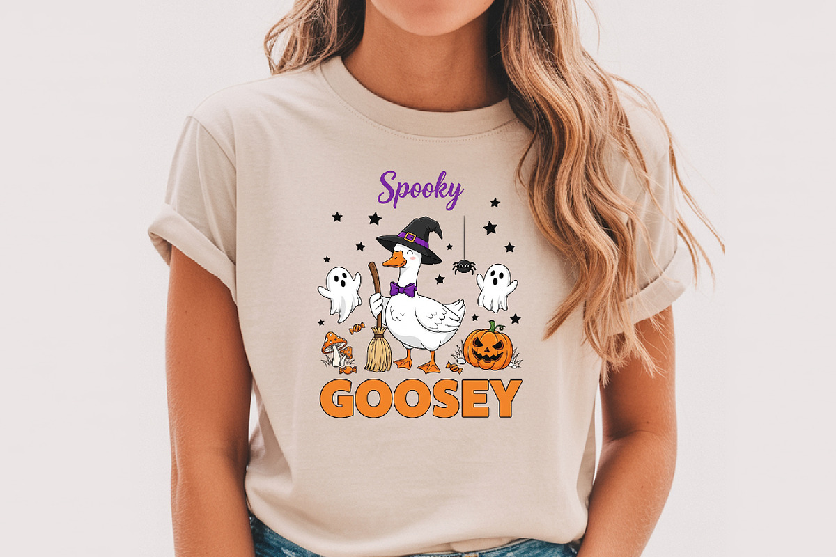 Spooky Goosey PNG-Witchy goose png, an Illustration by Watercolor design (Photo 2 of 3)