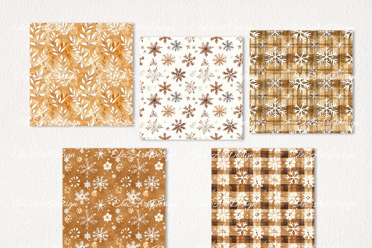 Brown Christmas Clipart 72 PNG, a Seasonal Illustration by EleSArtDesign (Photo 2 of 6)