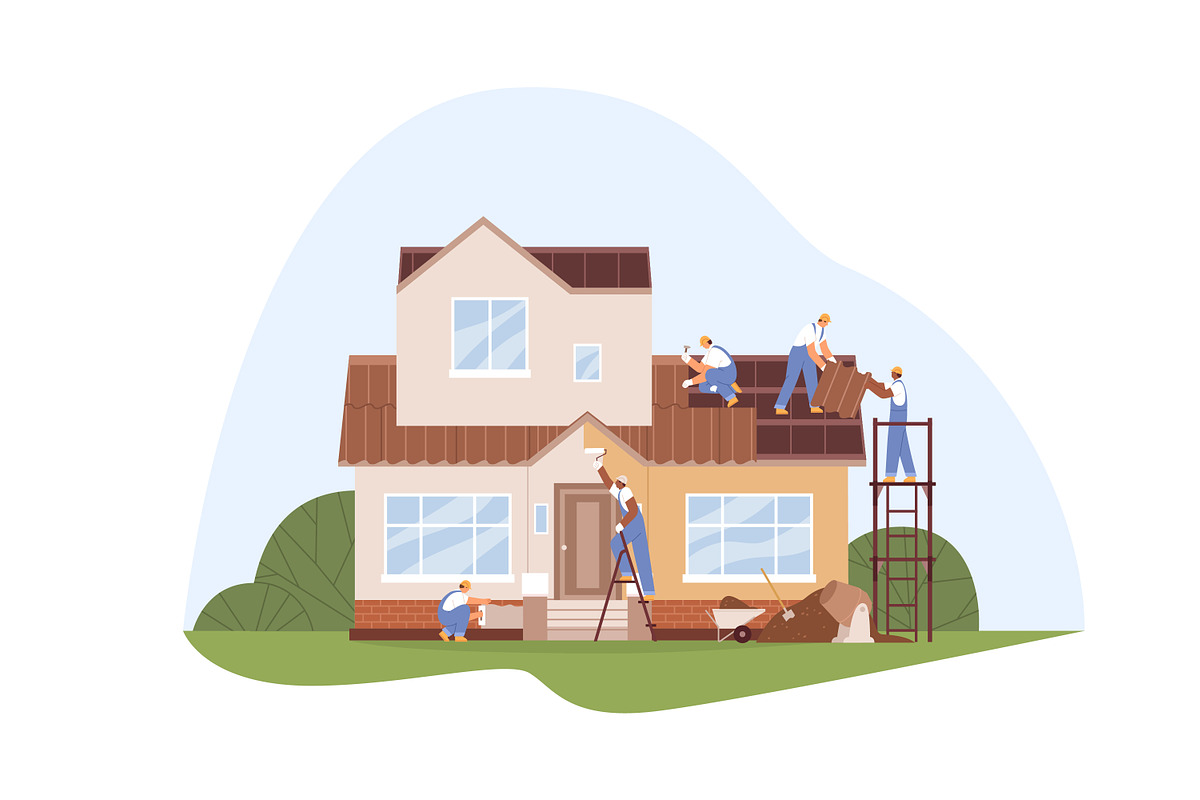Construction and repair of buildings, a Work Illustration by Good Studio (Photo 2 of 3)
