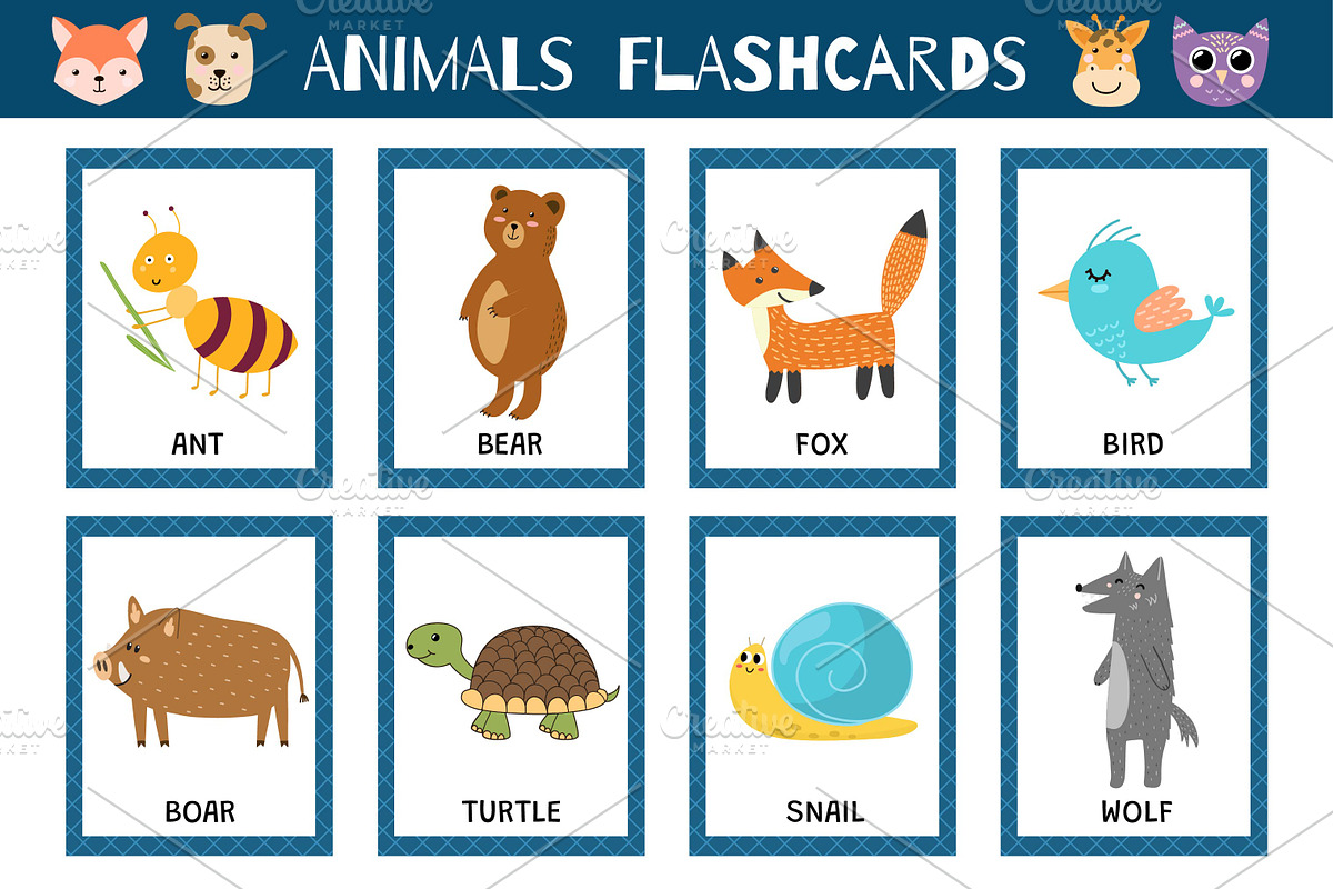 Flashcards for Kids Bundle: 570 in 1, an Education Illustration by Gulnara Sabirova (Photo 40 of 48)