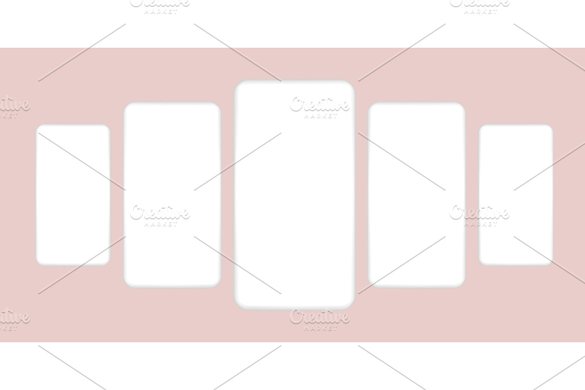 White realistic smartphones, a Technology Illustration by Vector Creator