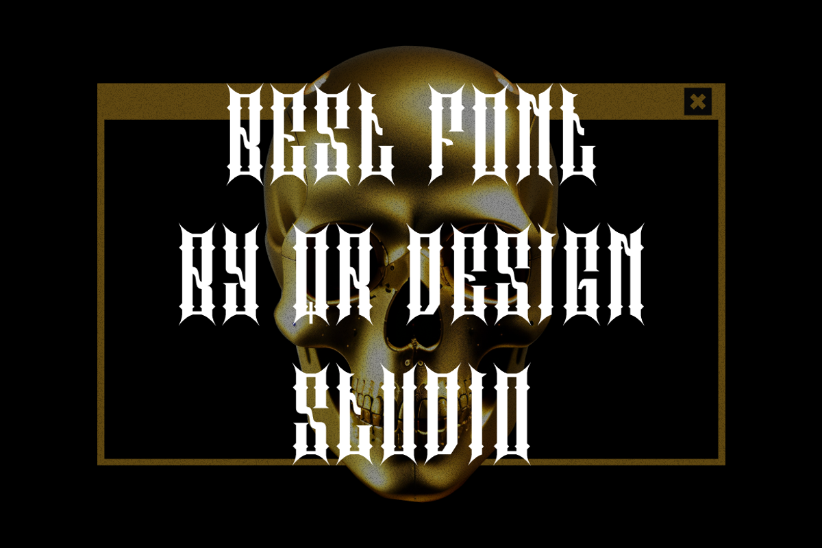 Necojah - Hardcore Gothic Font, a Blackletter Font by QR Design Studio (Photo 3 of 6)