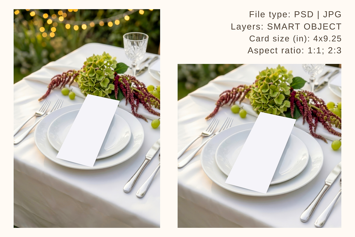 Chartreuse Wedding Menu Mockup, an Advertising Mockup by Serenefeeling (Photo 5 of 8)