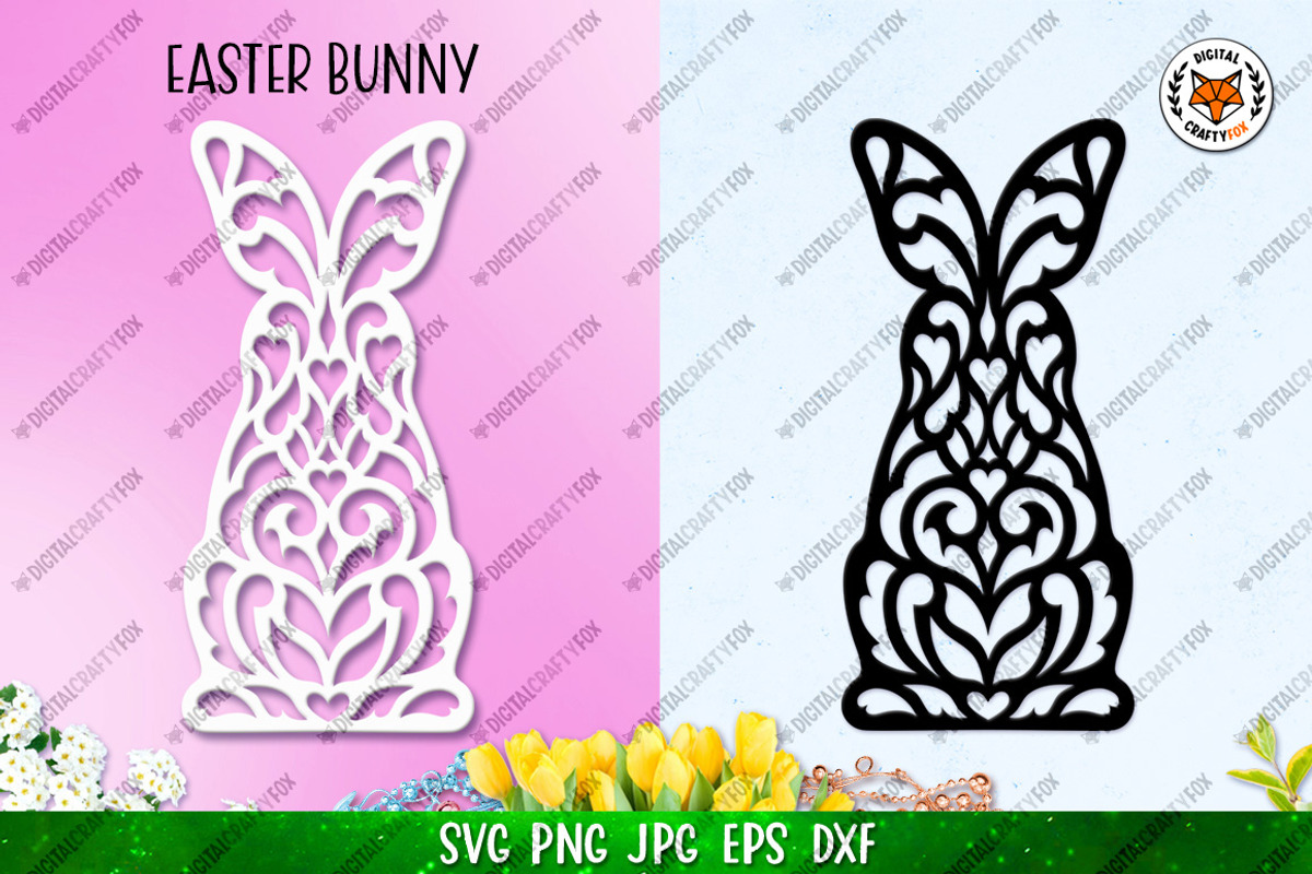 Easter Bunny Collection,Floral Bunny, an Animal Illustration by Digital_Craftyfox (Photo 7 of 20)