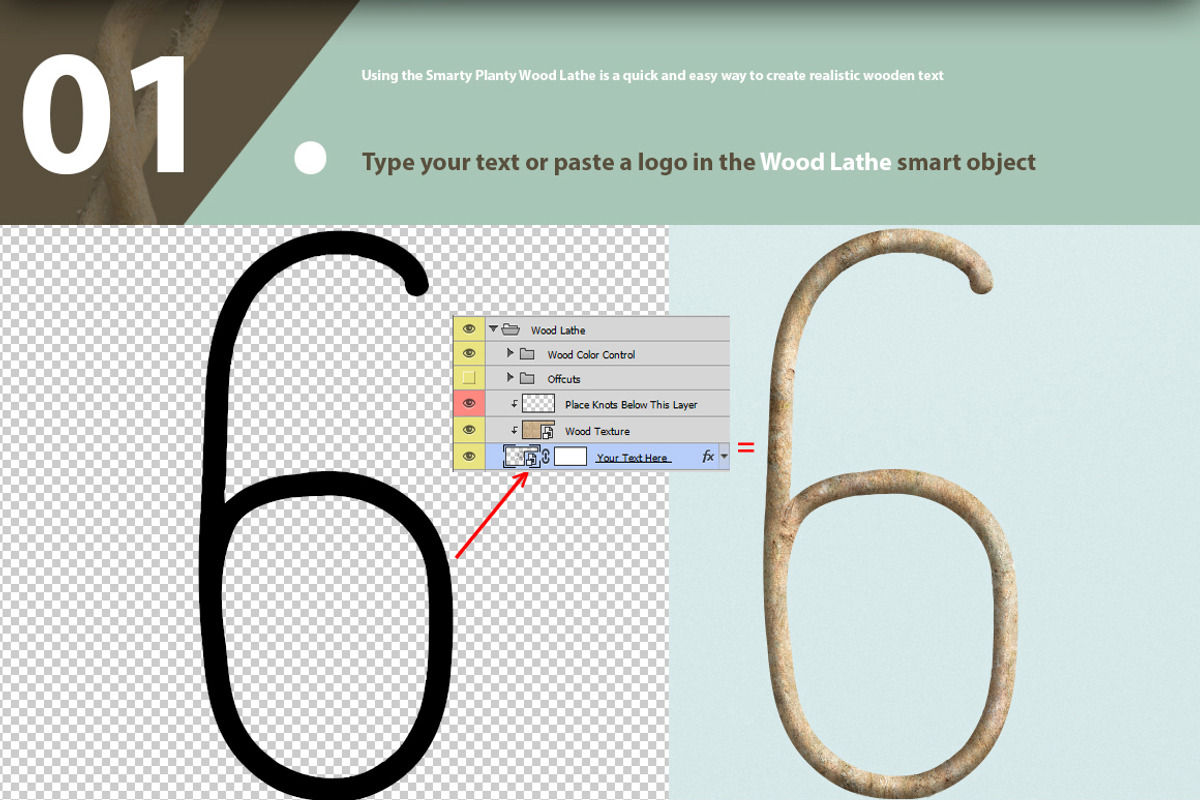 Wood Lathe - Real wood text maker preview 2