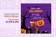 Happy Halloween  Banner, Party flyer, a Poster Template by Sagar Gabol (Thumbnail 2 of 4)