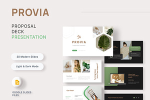Provia — Proposal Deck Google Slides, a Presentation Template by New Coral Design