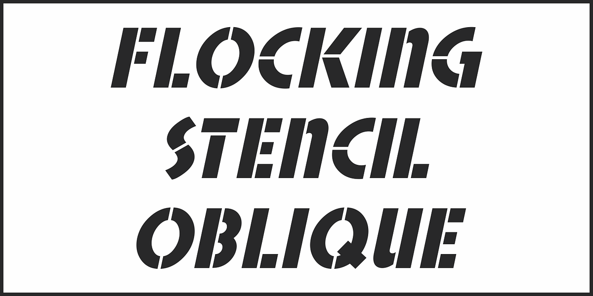 Flocking Stencil JNL, a Font by Jeff Levine Fonts (Photo 4 of 5)