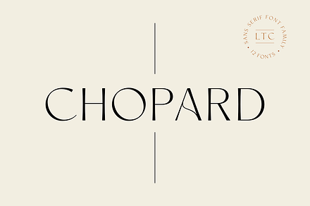 Chopard | Font family, a Sans Serif Font by Larin Type Co.