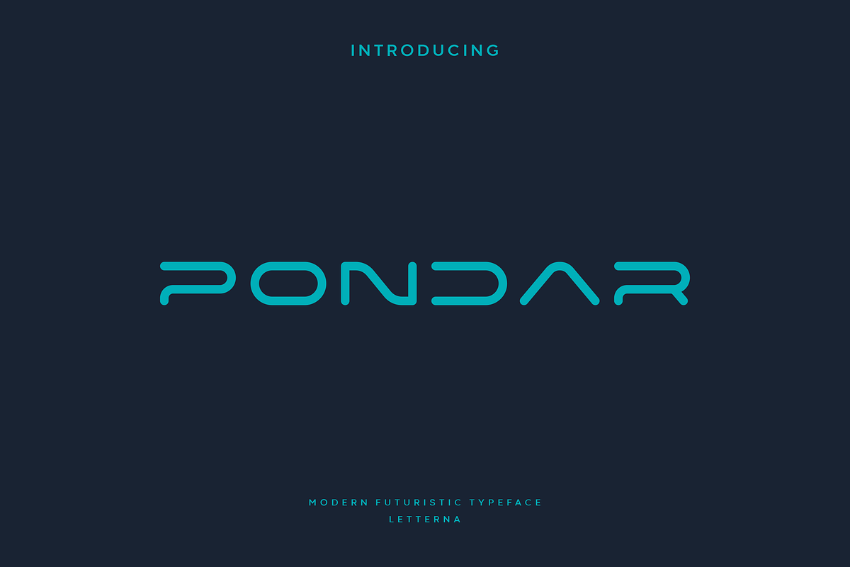 Pondar - Modern Futuristic Typeface, a Sans Serif Font by Letterna (Photo 1 of 4)