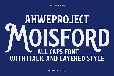 Moisford, a Serif Font by ahweproject