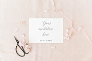 Wedding invitation mockup - psd/png, a Print Template by L'Aura Studio (Thumbnail 1 of 3)