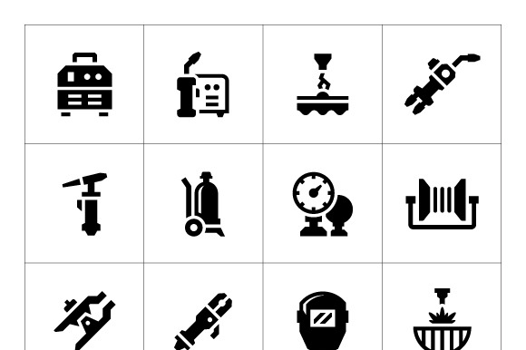 Set Icons Of Welding