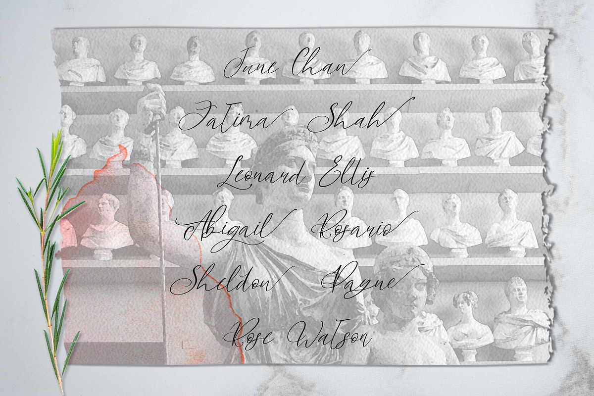 White Marble Calligraphy Font preview 7