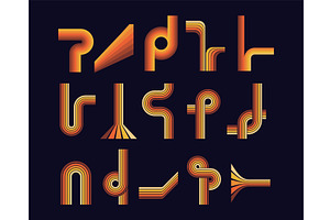 70s poster elements orange, a Background Graphic by Frogella