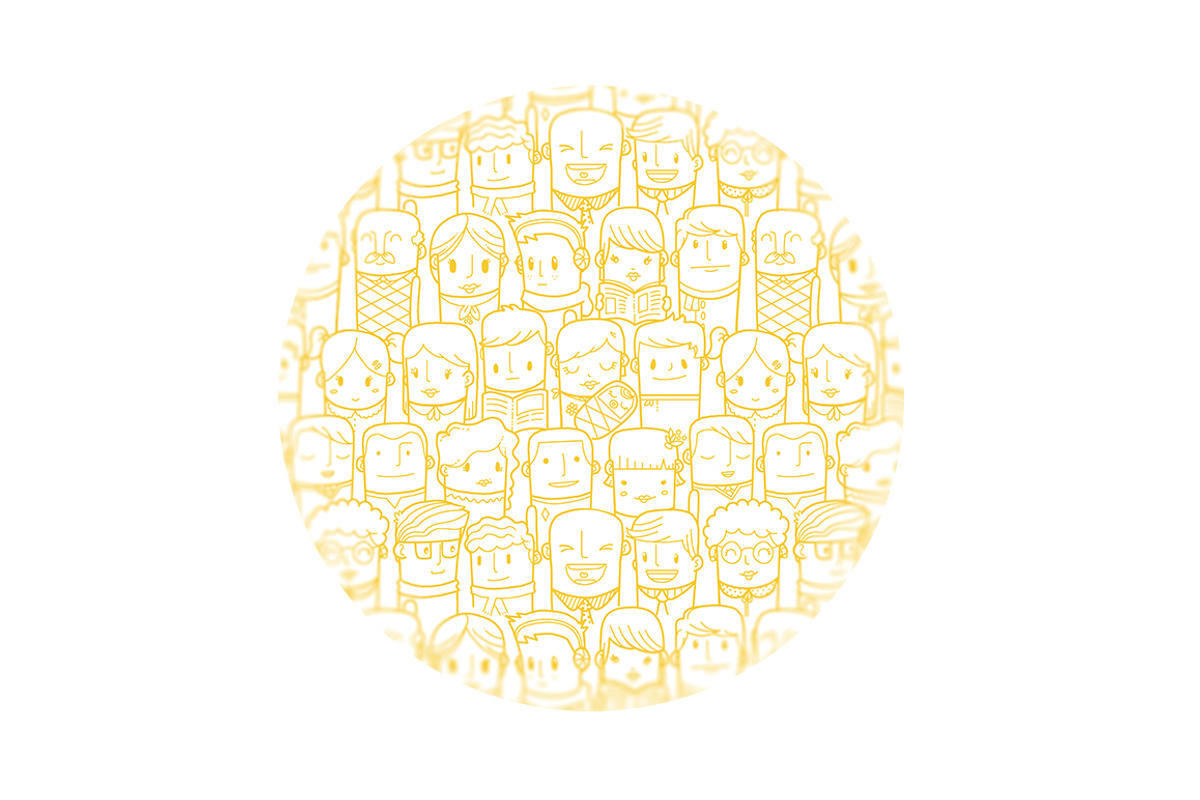 Seamless outline people pattern, a Pattern Graphic by Beatriz Gascón (Photo 2 of 5)