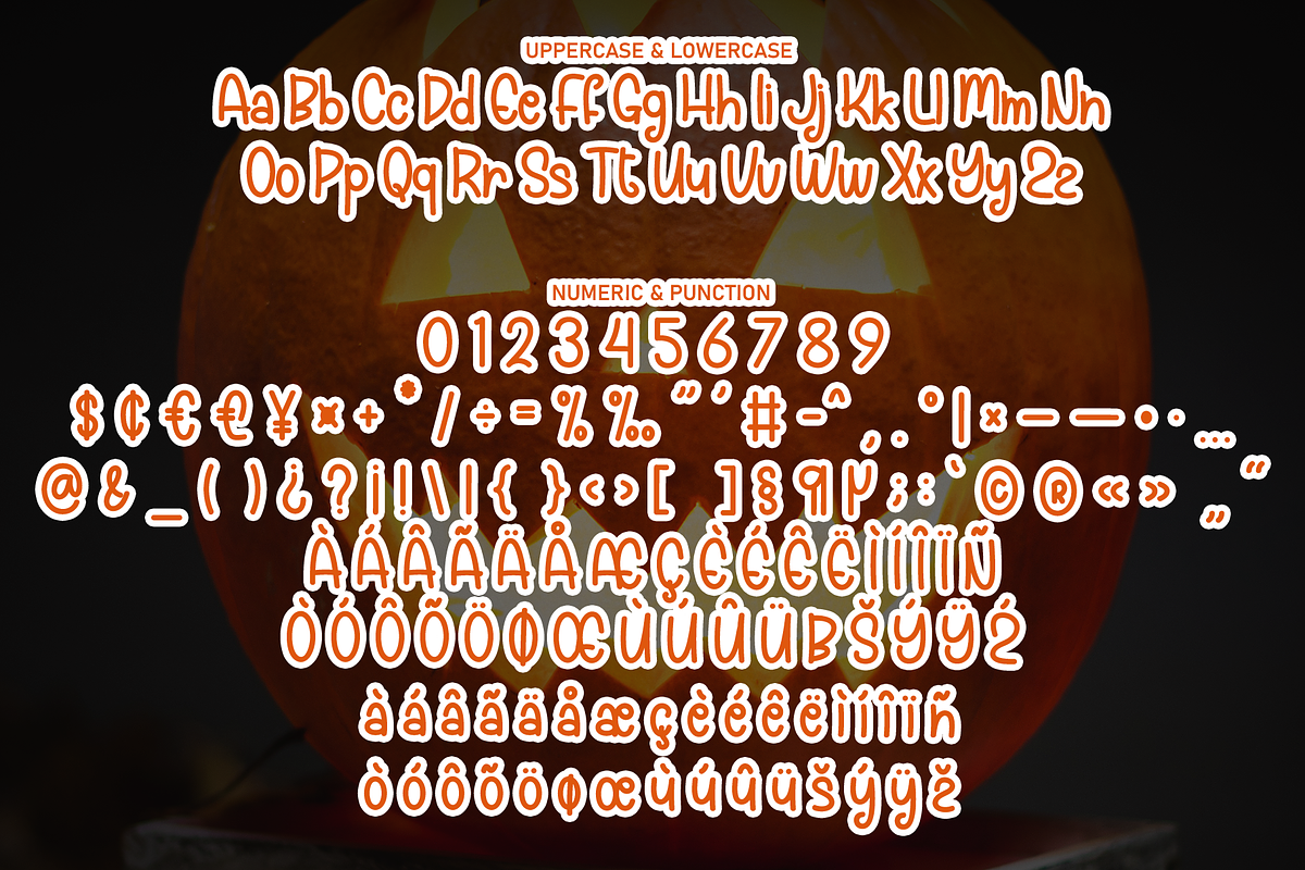 Happy Pumpkin | Script Font, a Script Font by Scratchones (Photo 7 of 8)