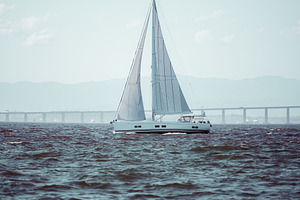 Sailboat on open sea, a Transportation Photo by SkyNext