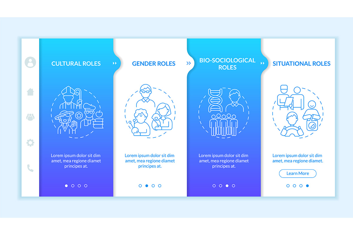 Social role type vector template, a Templates & Theme by IMG visuals icons